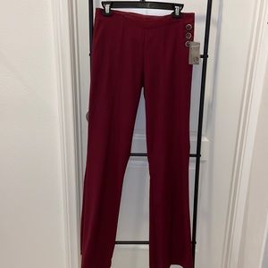 Elevenes/The Brighton/Anthropologie Flat Front Side Button Wide Leg Pants New
